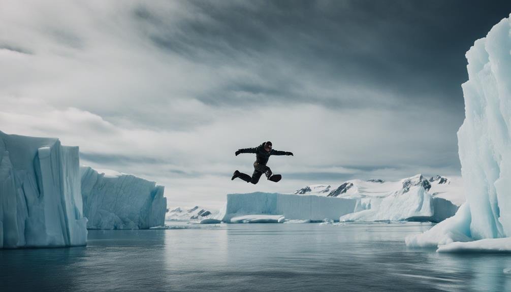 chilly dip in antarctica